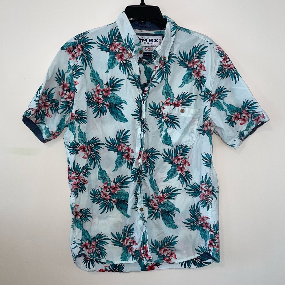 Original MBX Tropical Cotton Button Down Shirt Size XL